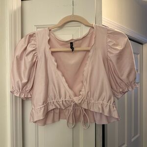 Urban Outfitters Pink Cropped Cardigan